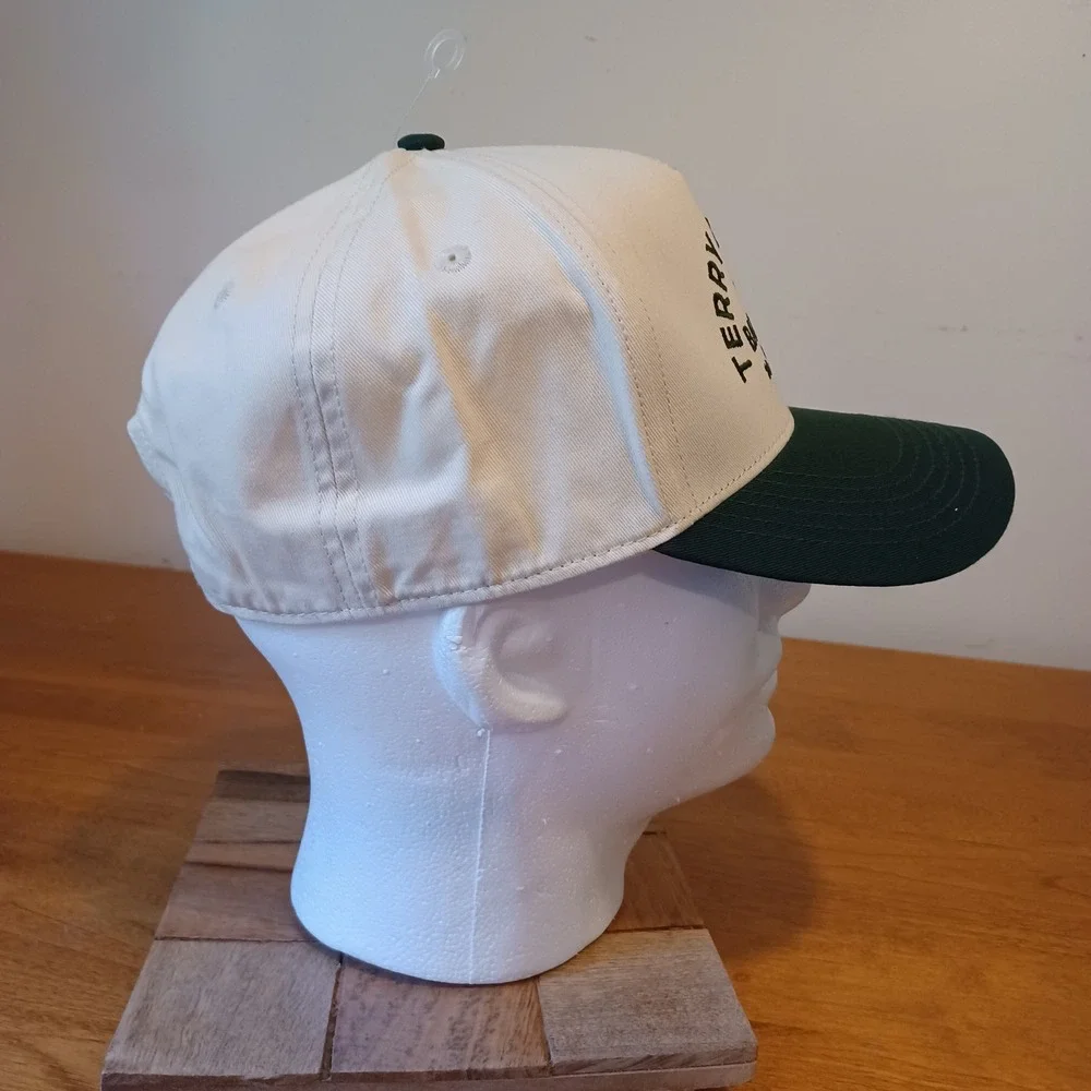 Terry Black's Barbecue Hat Unisex OS Cream Green Texas BBQ Snapback Cap New